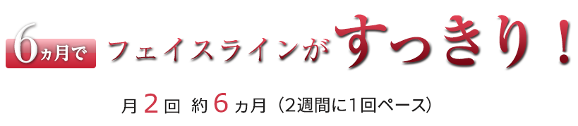 ６ヵ月でフェイスラインがすっきり！