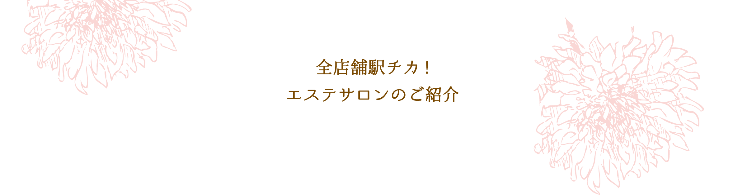 全店舗駅チカ!エステサロンのご紹介